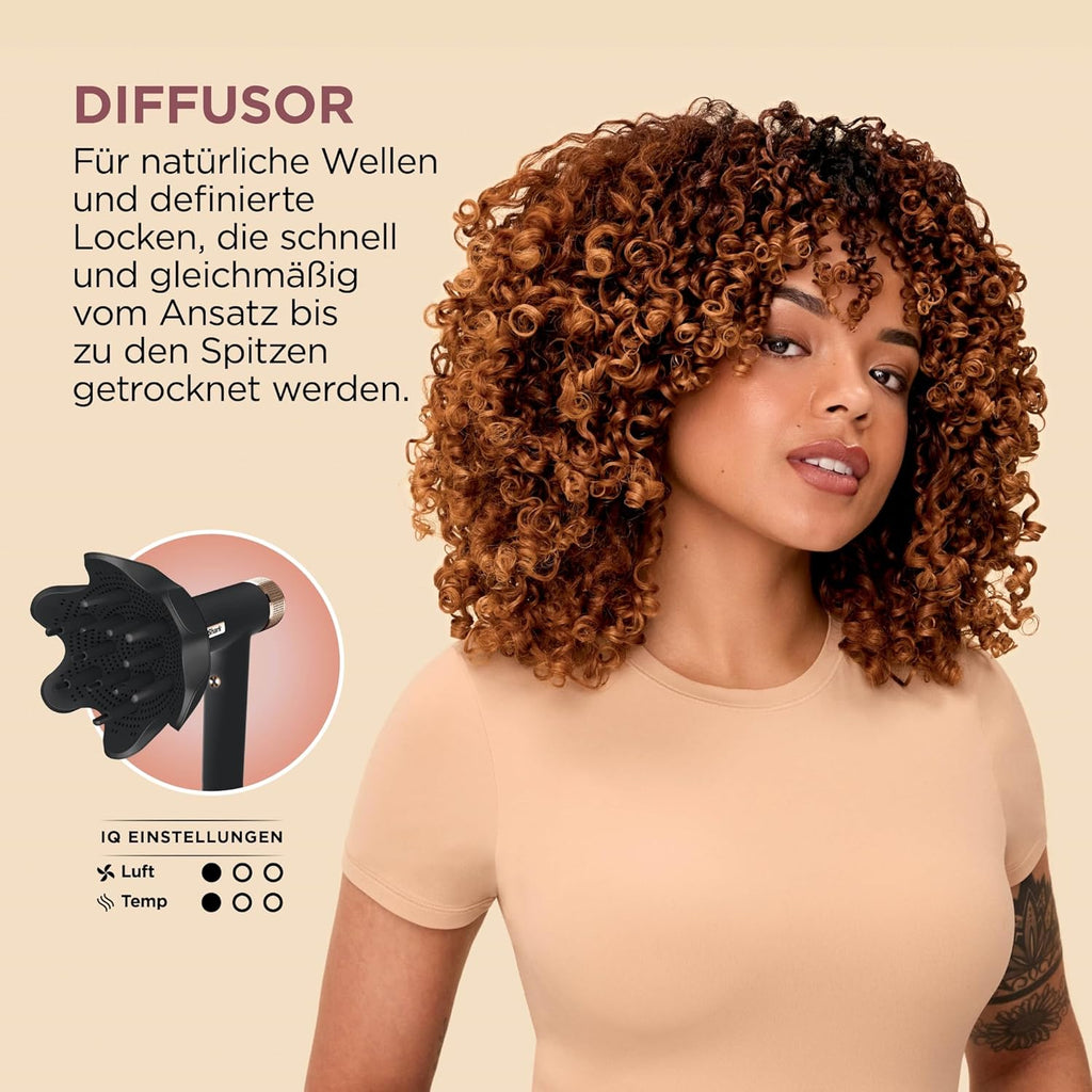 Shark SpeedStyle Haartrockner & RapidGloss Finisher mit Aufbewahrungstasche, 5 Styler, Für Alle Haartypen, Schnelltrocknend, Glättet Fliegende Haare, Keine Hitzeschäden, Ionisch, Seide, HD352EU