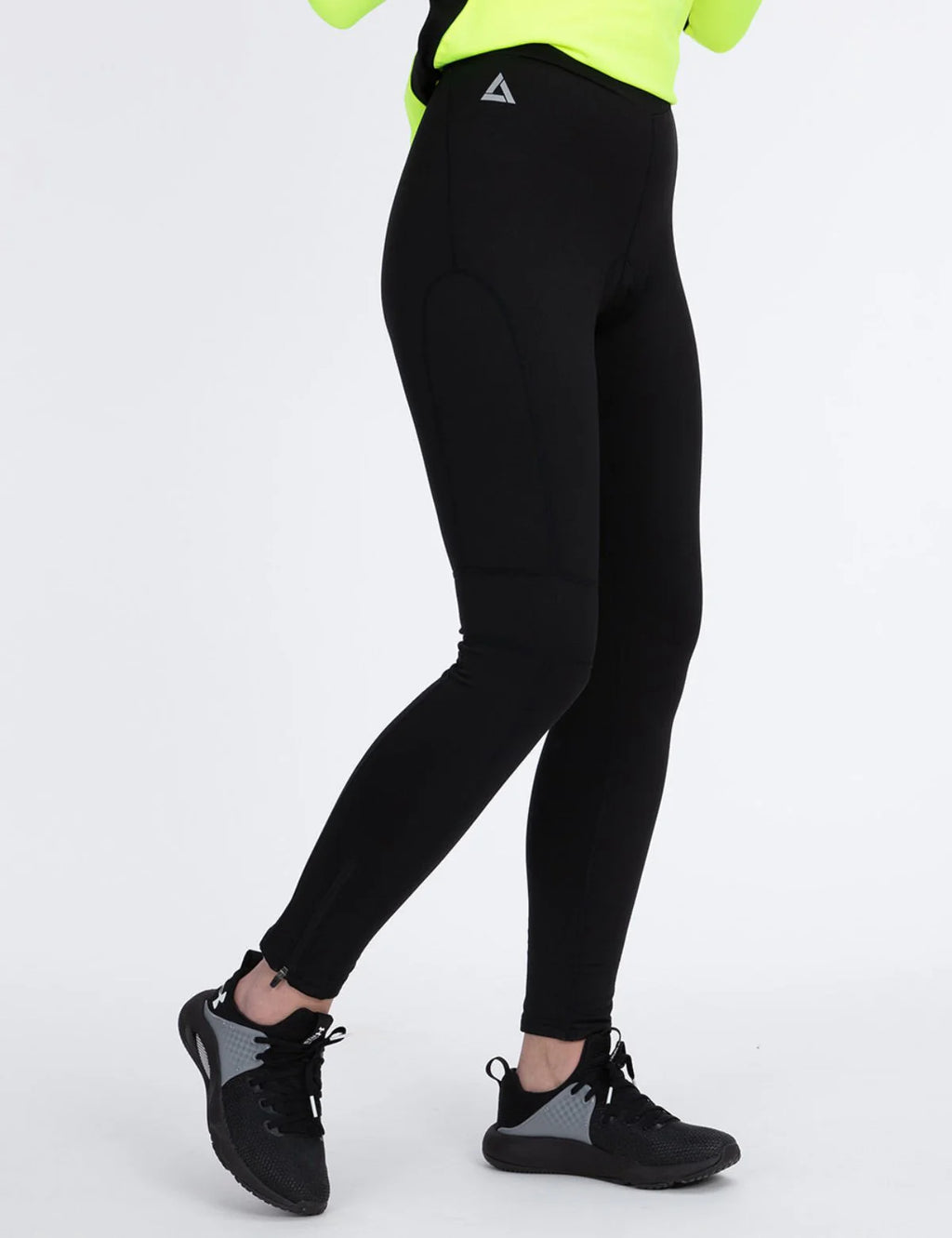 Pantaloni Termici da Ciclismo Lunghi Neri da Donna