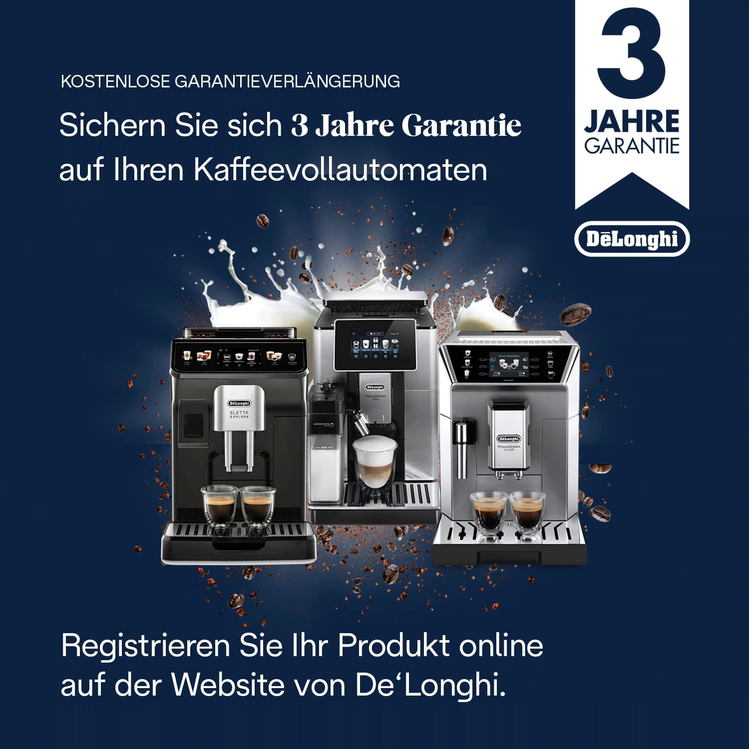 De'Longhi Eletta Evo ECAM 46.860.B Macchina automatica per caffè con sistema LatteCrema per il latte, cappuccino ed espresso con un solo tocco, display LCD e pulsanti a sfioramento, colore nero