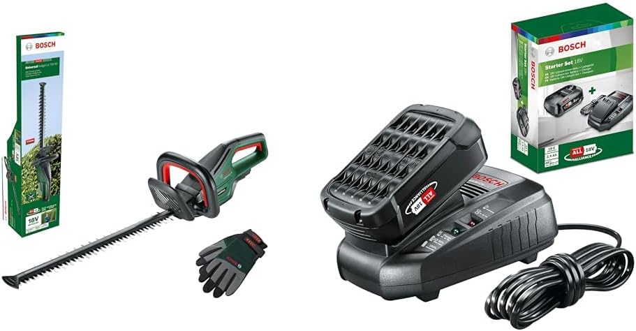 Bosch Tagliasiepi a Batteria AHS 50-20 LI (1 batteria, sistema 18 Volt, lunghezza lama: 20 mm, in scatola di cartone)