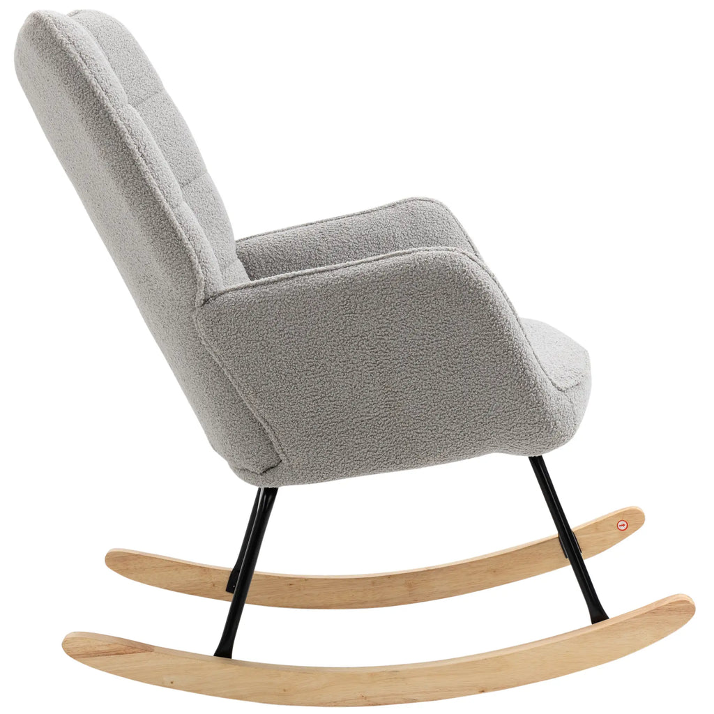 HOMCOM Schaukelstuhl Wohnzimmer Schwingsessel elegant gemütlich