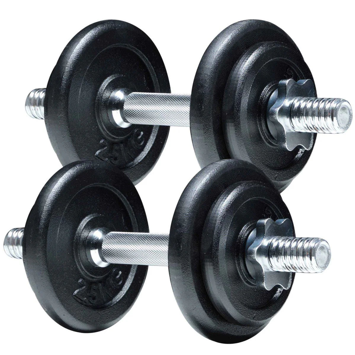 Fit'n Shape Verstellbare Hanteln 20kg, Eisenplatten