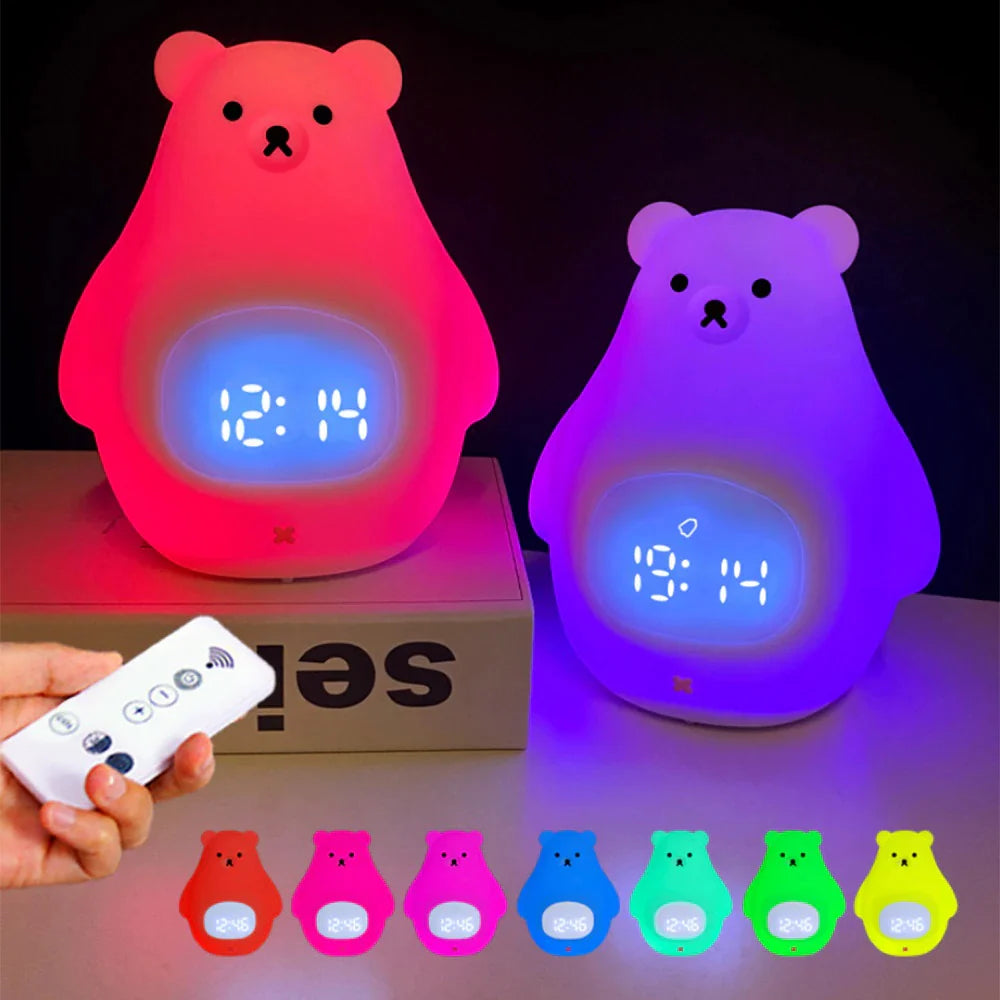 Bear Alarm - Sleep Trainer for Kids - Night Light Alarm Clock