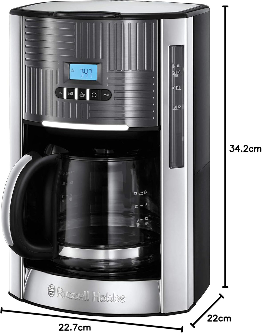 Russell Hobbs GeoSteel Set Colazione: Tostapane, Bollitore e Macchina per il Caffè