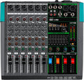Depusheng PA12 Mixer DJ Professionale a 12 Canali con 256 Effetti DSP, Ingresso Bluetooth, Lettore USB, Alimentazione Phantom 48V