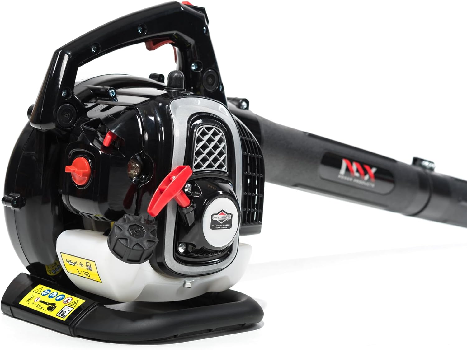 NAX Power Products Soffiatore/Aspiratore a Benzina NAX 950V Motore 25 cm3 0,75kW Sacco Raccolta 40l Prodotto con licenza Briggs & Stratton