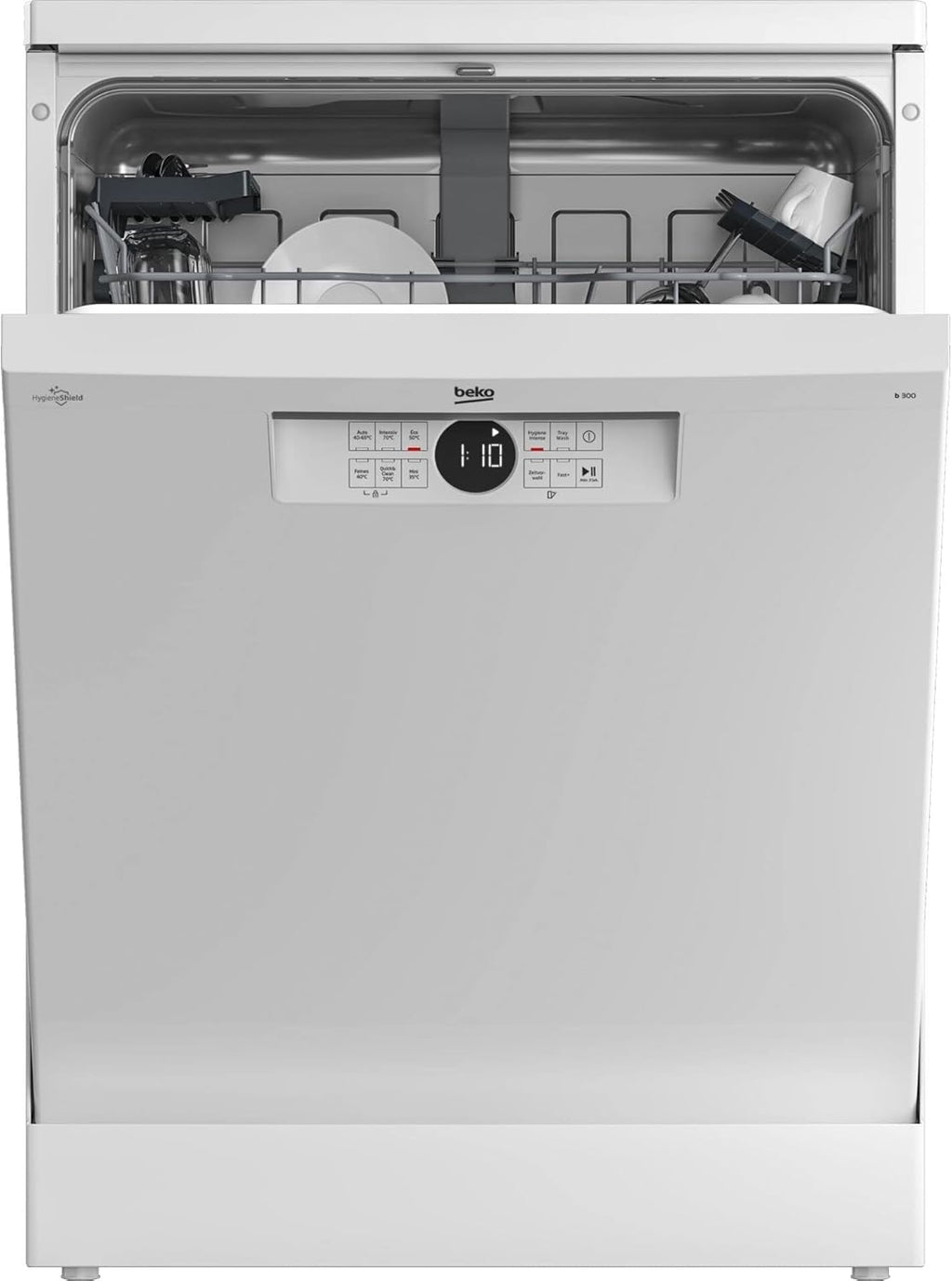 Beko BDFN26420W b300 Lavastoviglie a libera installazione, integrabile, 14 coperti, Motore ProSmart Inverter, TrayWash, HygieneIntense, 6 programmi, WaterSafe+, Bianco