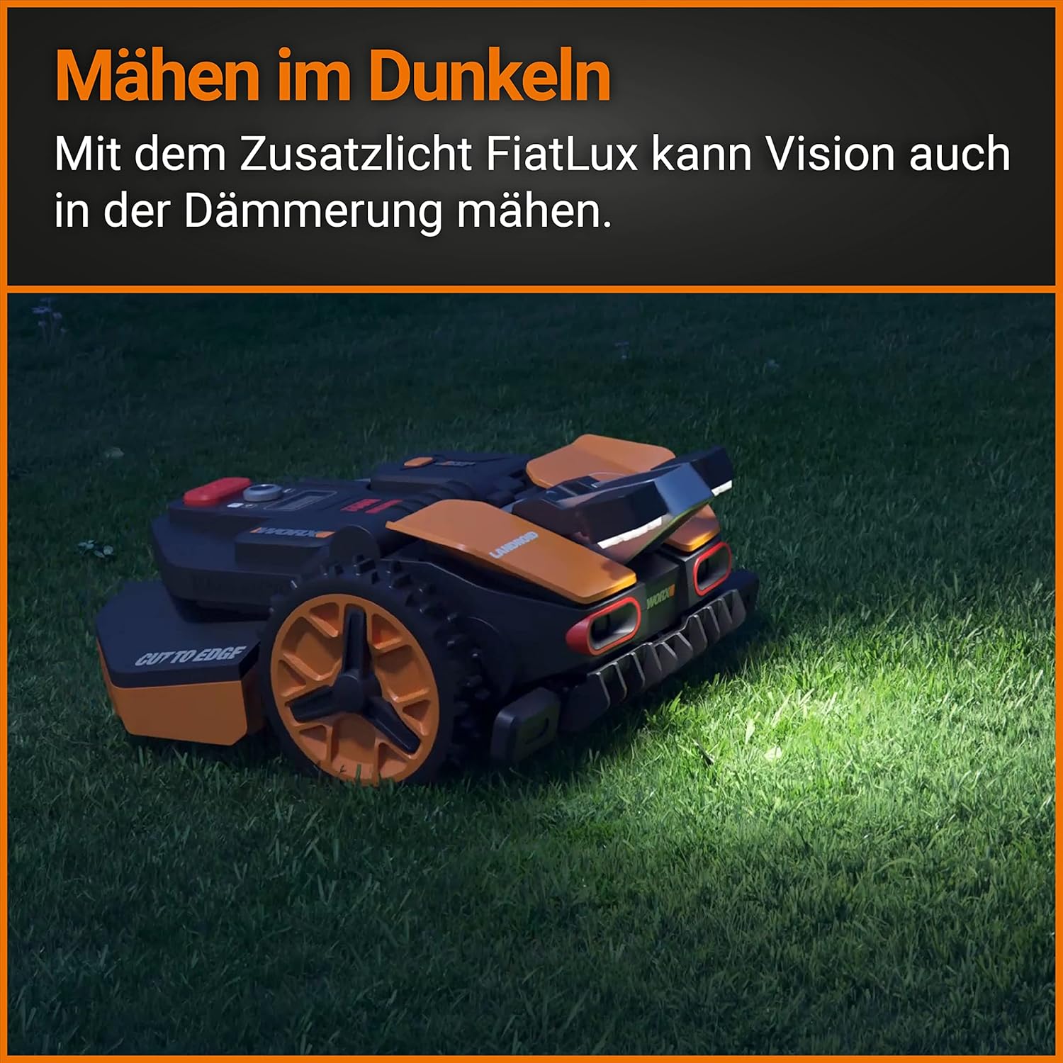 WORX Landroid Plus WR165E Mhroboter mit Begrenzungskabel für Grten bis 500m (AIA Navigation, App Steuerung, WLAN, Bluetooth und schwimmendem Mhwerk - max Steigung: 35%)