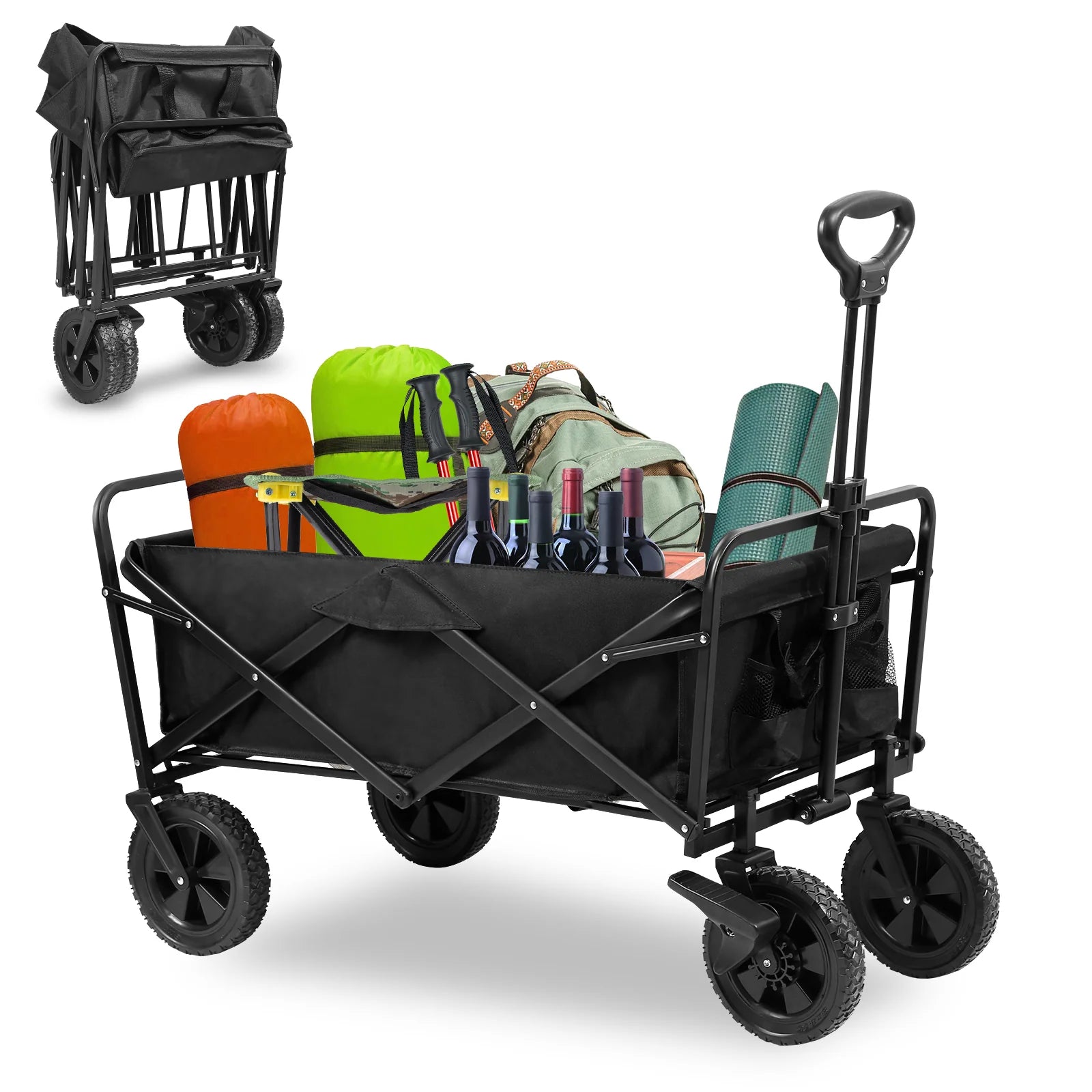 Sonnewelt Carretto pieghevole Carrello da trasporto Portata 100 kg