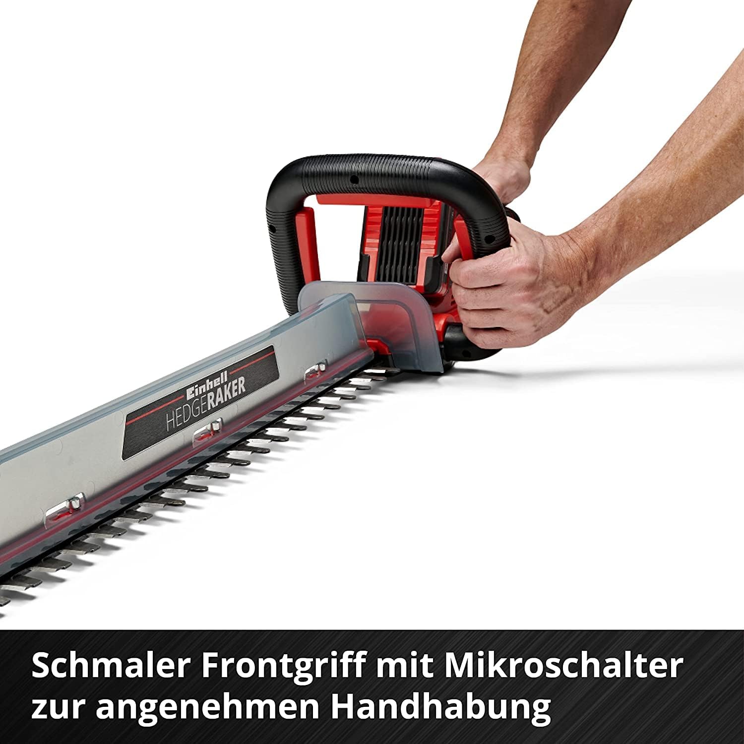 Einhell Tagliasiepi a batteria GE-CH 18/60 Li-Solo Power X-Change (18 V, lunghezza di taglio 60 cm, distanza denti 22 mm, impugnatura orientabile, inclusa protezione antitaglio, senza batteria)