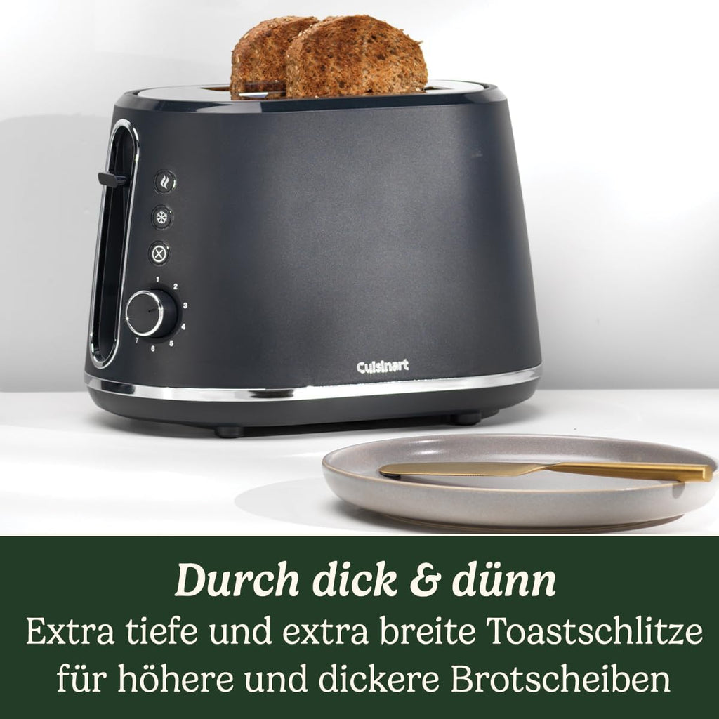 Cuisinart 4-Scheiben-Toaster | Breite Schlitze, ideal für dickes Brot und Bagels | 6 Brunungsstufen plus Abtauung | Breite Schlitze,High-Lift-Hebel | Passender Wasserkocher erhltlich | Perle