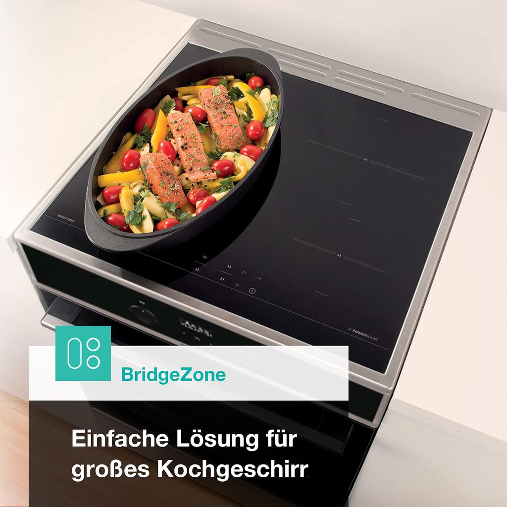 Gorenje GEIT5C61SPG Cucina indipendente con piano cottura a induzione, 50 cm, 70 litri, argento, PerfectGrill, AirFry, FrozenBake, Pizza Mode 300°C, AquaClean, Made in Europe, inox