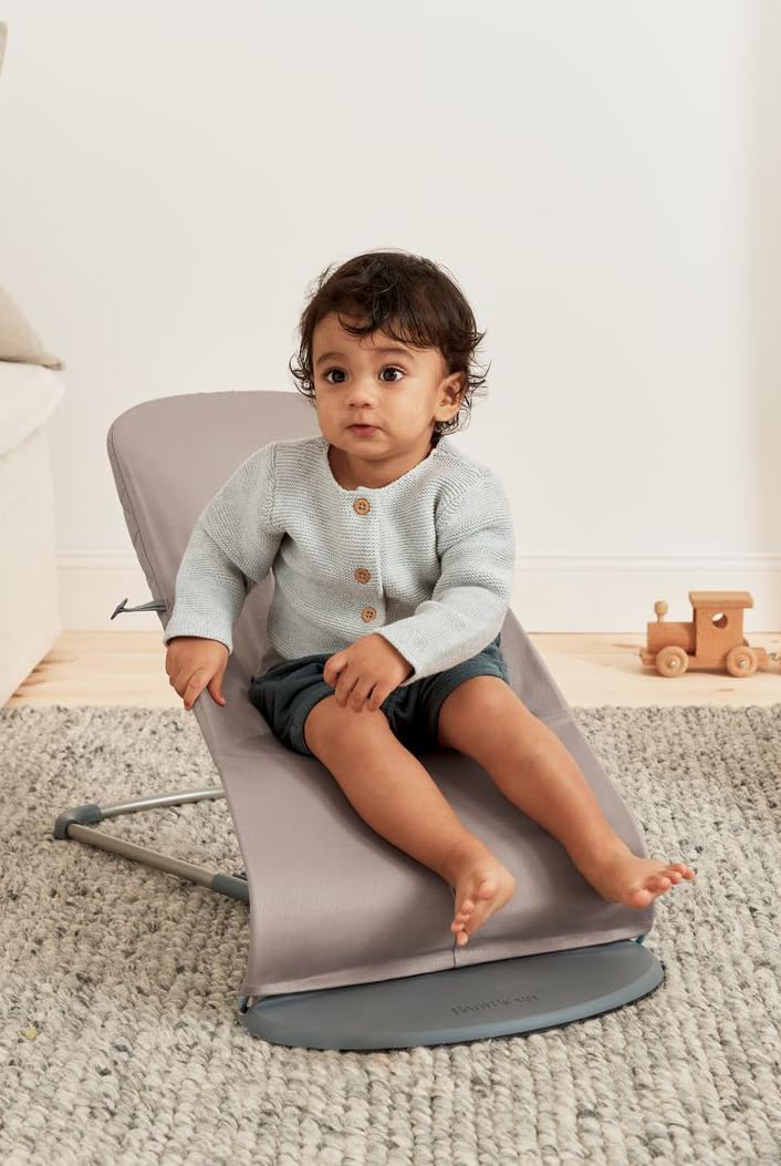 BabyBjörn Sdraietta Bliss, Tessuto, Trapuntatura classica, Grigio Sabbia
