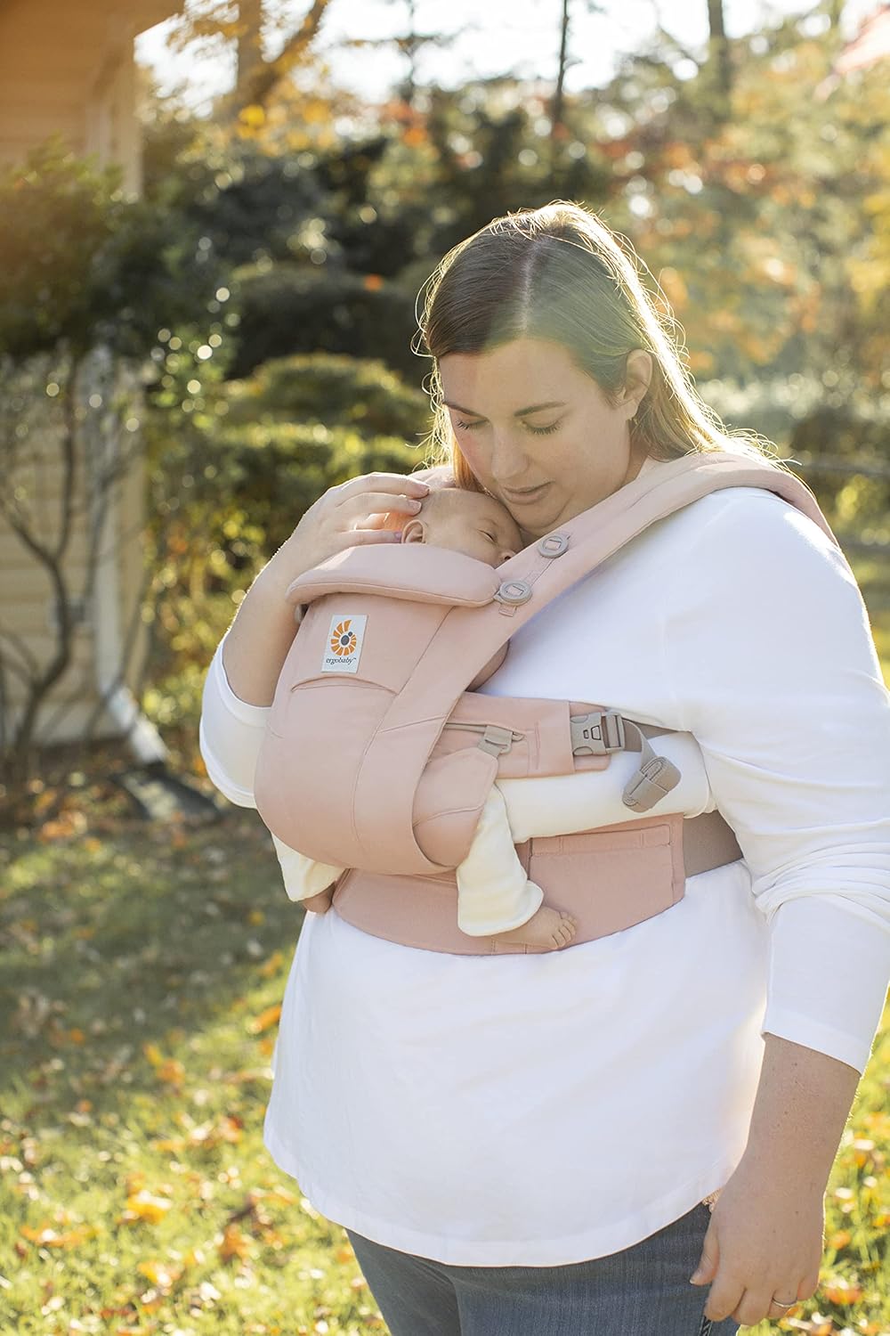 Ergobaby Omni Breeze Marsupio per Neonati dalla Nascita fino a 20 kg, Morbido Mesh SoftFlex a 4 Posizioni, Ergonomico, Porta Bebè, Natural Beige