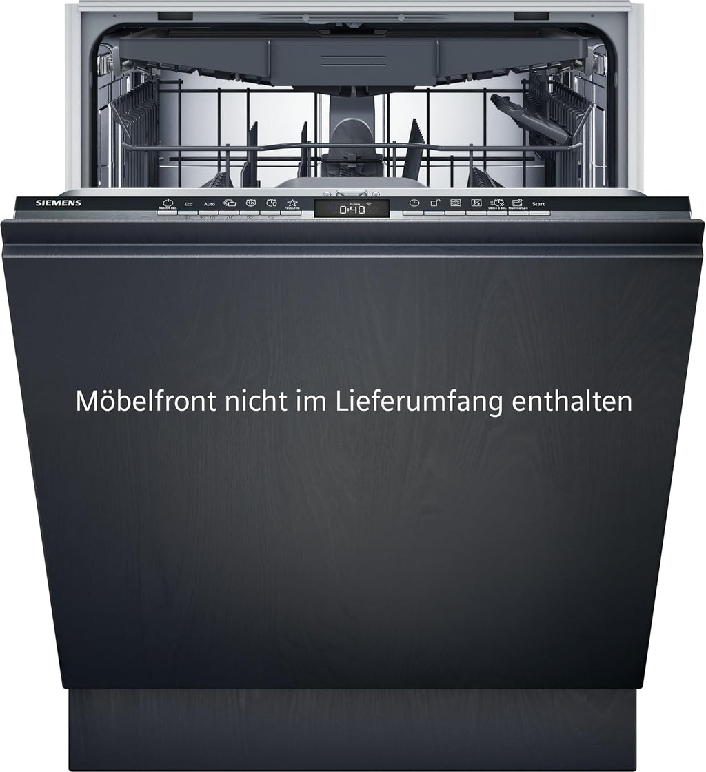 Siemens SN43ES14VE, lavastoviglie intelligente iQ300, lavastoviglie da incasso con cassetto portaposate, 60 cm, apertura automatica della porta grazie ad autoOpen dry, particolarmente silenziosa con motore iQdrive, aquaStop, acciaio inossidabile