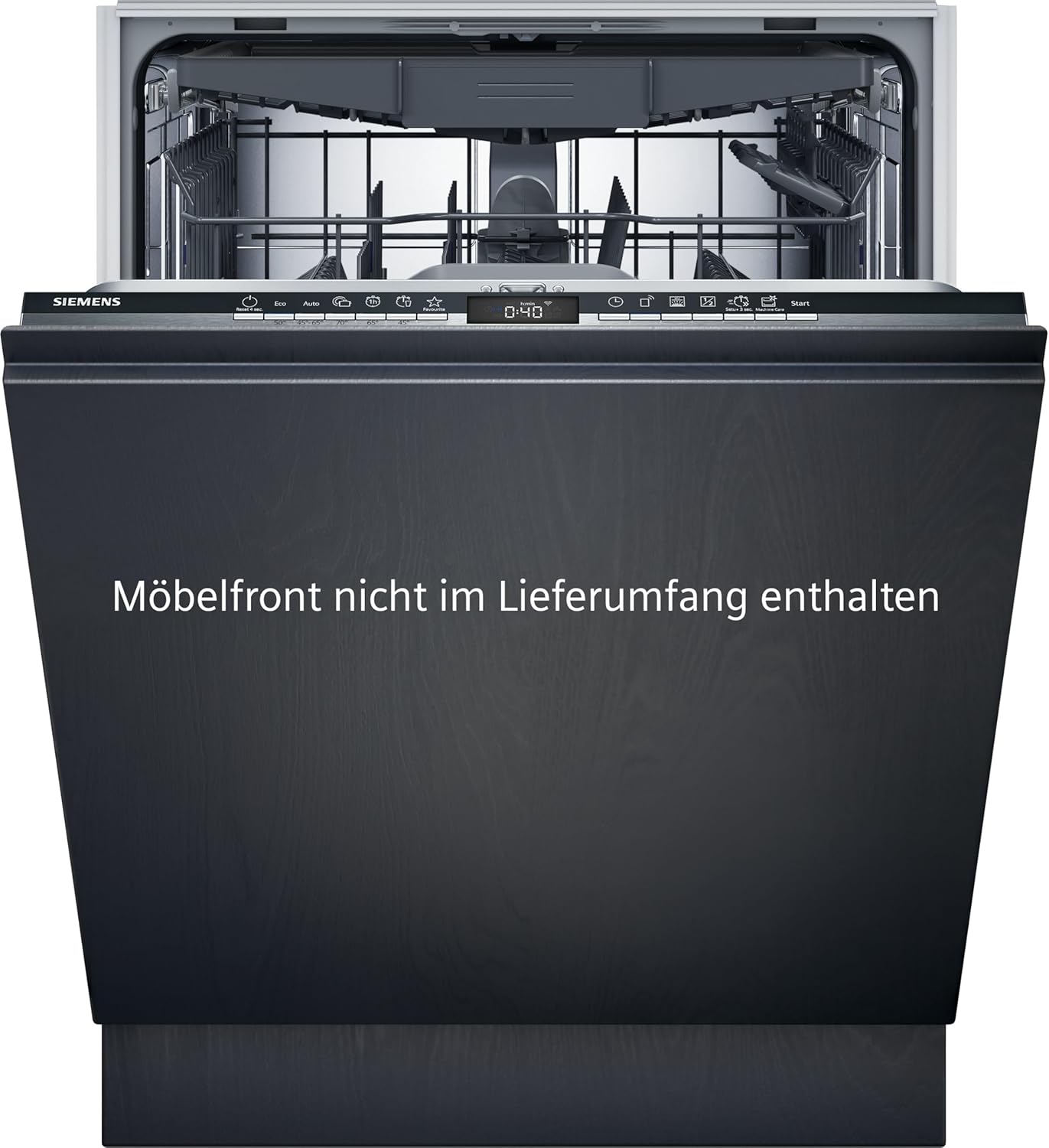 Siemens SN43ES14VE, lavastoviglie intelligente iQ300, lavastoviglie da incasso con cassetto portaposate, 60 cm, apertura automatica della porta grazie ad autoOpen dry, particolarmente silenziosa con motore iQdrive, aquaStop, acciaio inossidabile