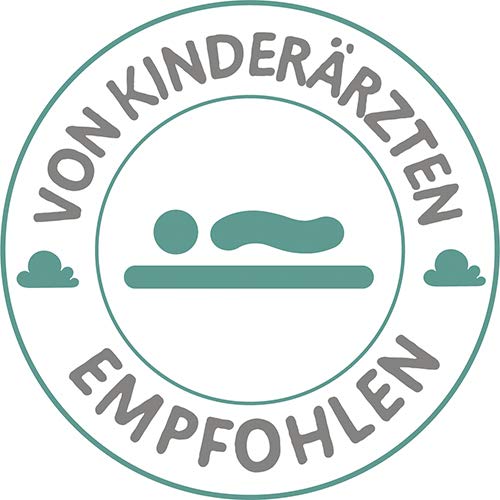 roba Beistellbett 60 x 120 cm - Adam & Eule Room Bed - Babybett zum Anstellen an Elternbett - Inklusive Matratze, Bettwäsche, Himmel - Mobil & Höhenverstellbar - Holz weiß