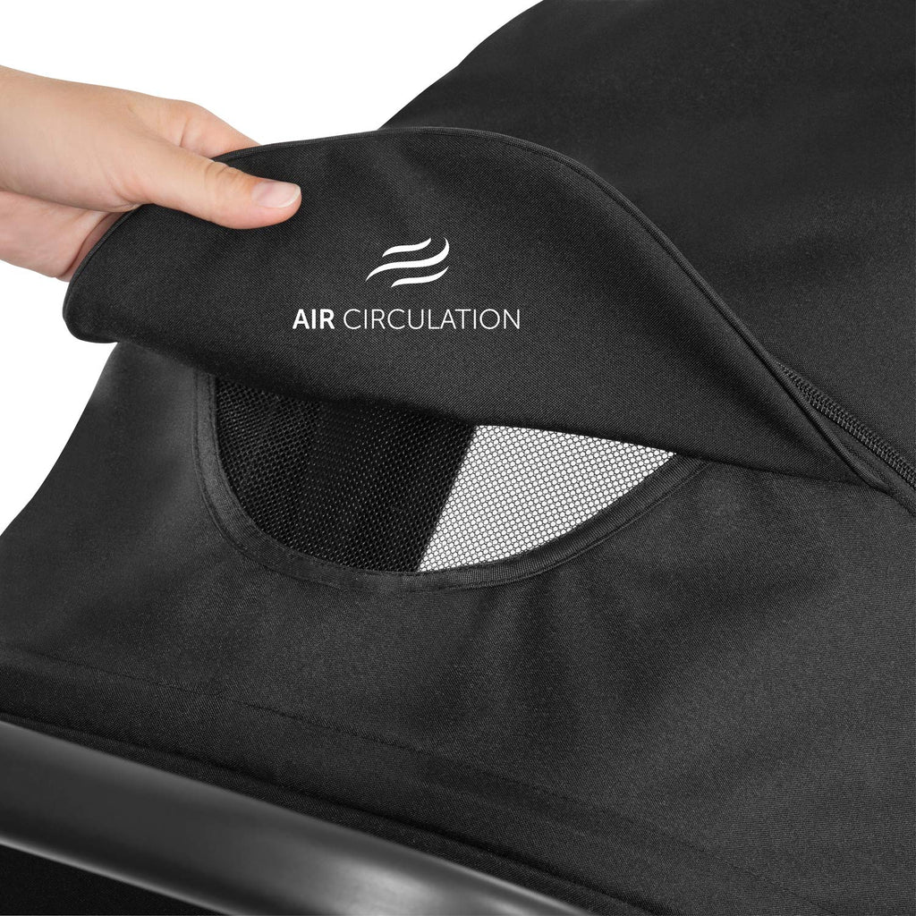hauck Buggy Rapid 3 Air für Kinder bis 22 kg, Lufträder, Federung, Klein Zusammenklappbar, UV-Schutz 50+, mit Schlaffunktion ab Geburt, Höhenverstellbarer Schieber, Großer Korb bis 3 kg (Black)