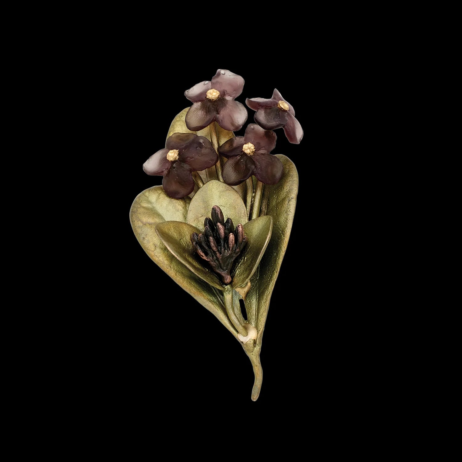 Lignum Vitae (Legno Guaiaco) - Spilla