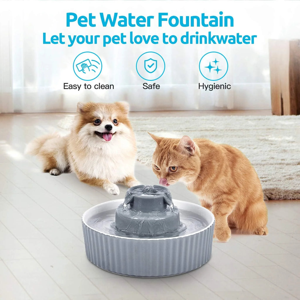 FelineFlow – Stilvolle Katzenfontne aus Keramik für frisches, flieendes Wasser