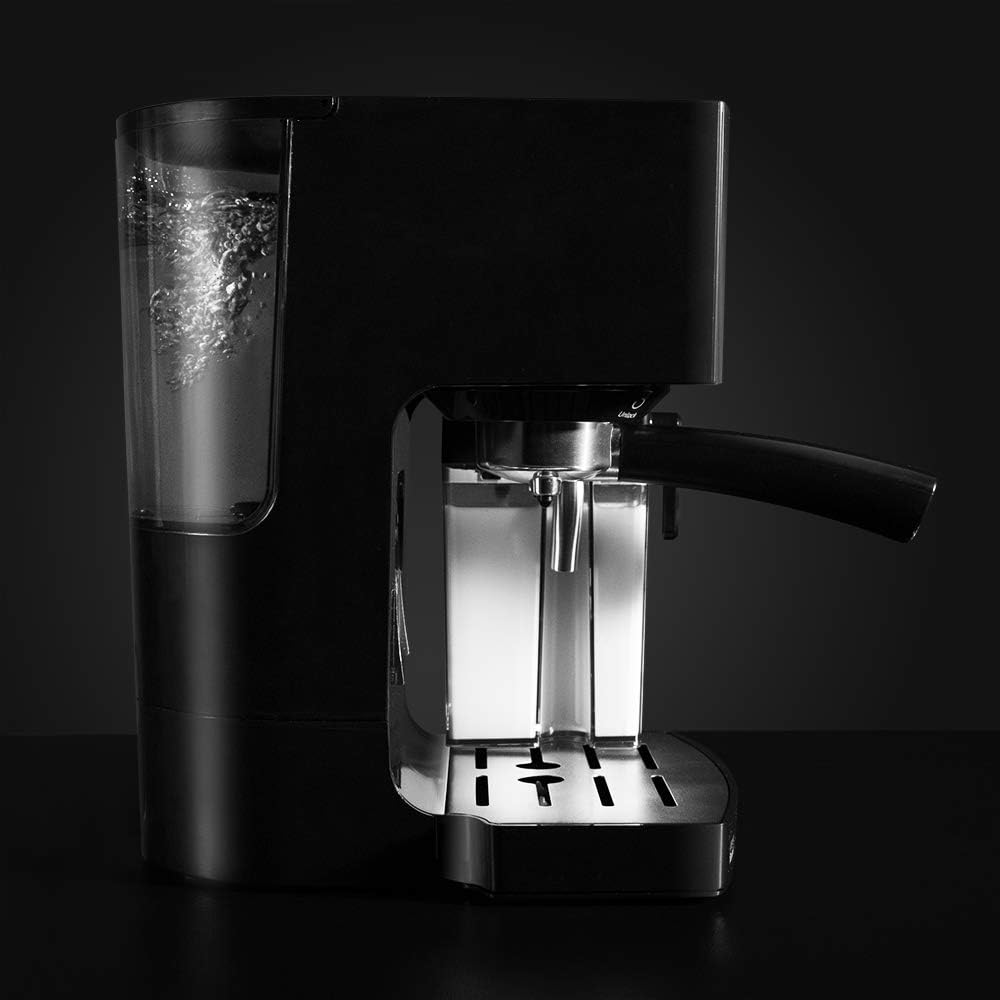 Cecotec Halbautomatische Espressomaschine Power Instant-ccino 20 Touch Serie Nera. 1350 W, 20 Bar Druck, 500 ml Milchtank, Touch-Steuerung, 1,4 Liter Wassertank, Edelstahl-Finish