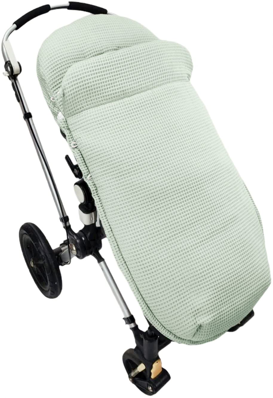 Universal Fußsack für Kinderwagen oder Buggy – Waffle – Handmade – Nenel (Grau)