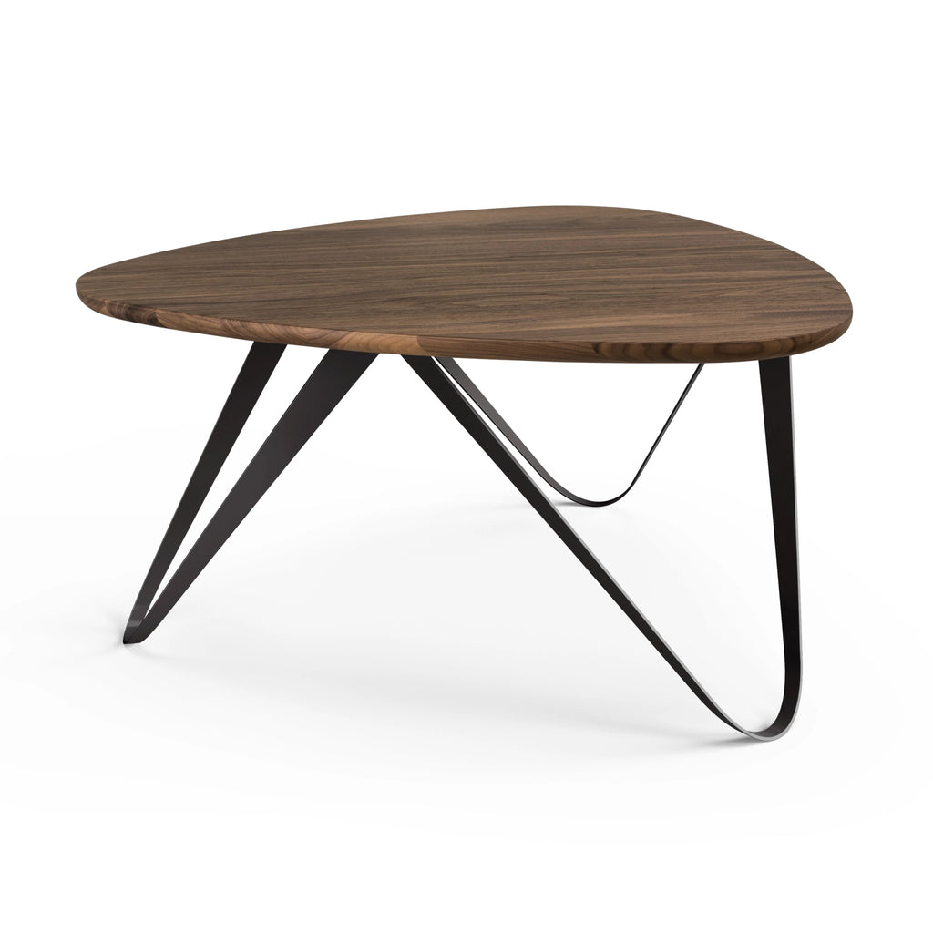 Couchtisch PLEKTRON Massivholz Nussbaum Tiefschwarz