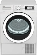 Beko B5T4824IF bPRO Asciugatrice 500 W, 8 kg, Carica Frontale, Pompa di Calore, Adatta per chi soffre di allergie, 15 Programmi, Funzione Vapore, Antipiega, Programma Silenzioso, Cesto AquaWave, Bianco