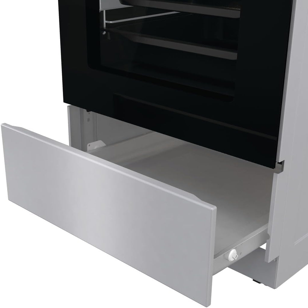 Gorenje GEIT5C61SPG Cucina indipendente con piano cottura a induzione, 50 cm, 70 litri, argento, PerfectGrill, AirFry, FrozenBake, Pizza Mode 300°C, AquaClean, Made in Europe, inox