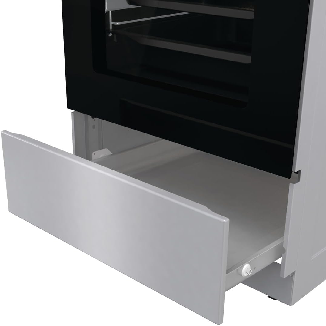 Gorenje GEIT5C61SPG Cucina indipendente con piano cottura a induzione, 50 cm, 70 litri, argento, PerfectGrill, AirFry, FrozenBake, Pizza Mode 300°C, AquaClean, Made in Europe, inox