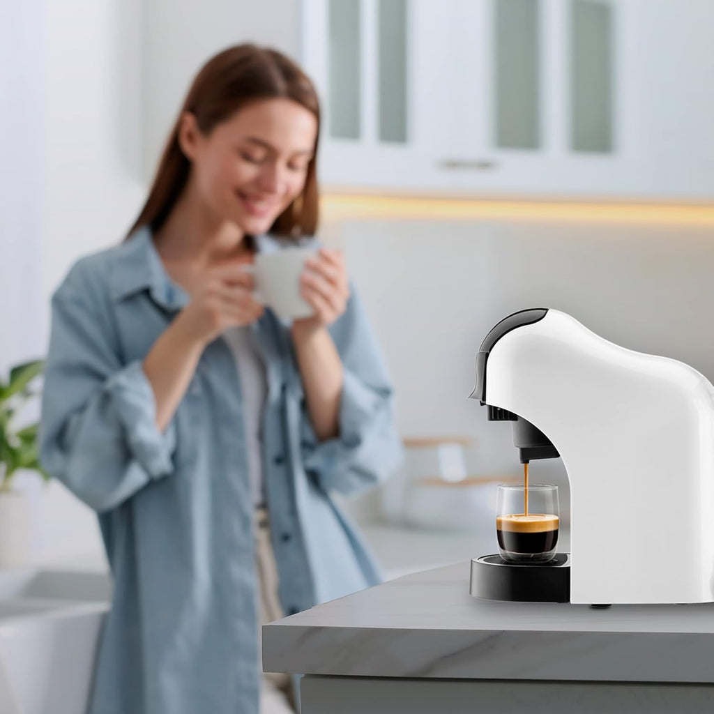 Ufesa Bellagio 3-in-1 Multi-Capsule Coffee Machine for Nespresso Original Capsule, Dolce Gusto or Ground Coffee, Digital Touch Panel with 7 Levels, 1 L Water Tank, 1400 W, 15 Bar Pressure, Compact