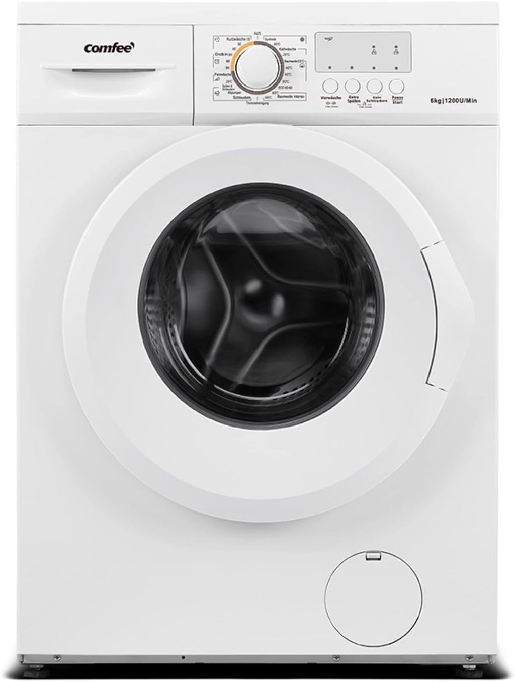 Lavatrice Comfee CFEW60-124 / 6KG / Slim Line / D / 1200 giri/min / Pulizia cestello / Lavaggio rapido 15min-30min-45min / Bianco