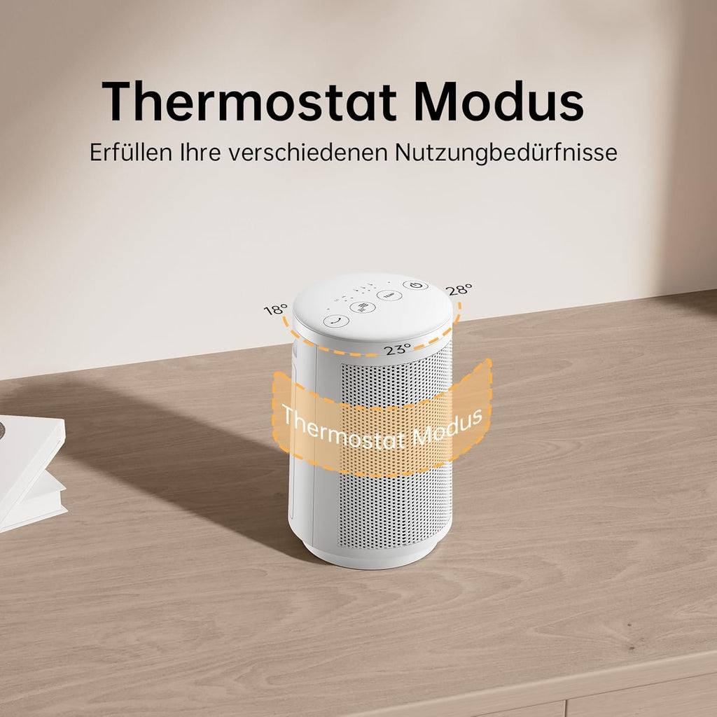 MYCARBON Stufetta Elettrica Bagno 900W/1500W Termoventilatore Basso Consumo Silenzioso con Termostato 8H Timer Oscillazione 60° Protezione Antiribaltamento e Surriscaldamento, Stufa Elettrica in Ceramica per Bagno Soggiorno