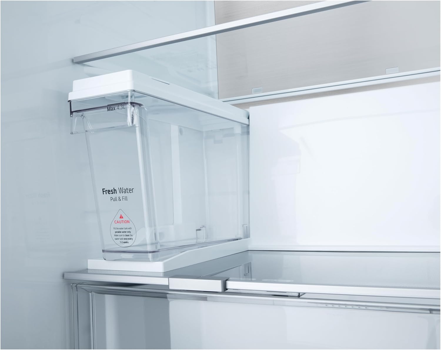 LG GSGV81PYLL Frigorifero Side by Side, Classe E, 635 L, Instaview, Frigorifero con congelatore, Dispenser ghiaccio, ghiaccio tritato, acqua, Total NoFrost, Smart Inverter Compressor, Wi-Fi
