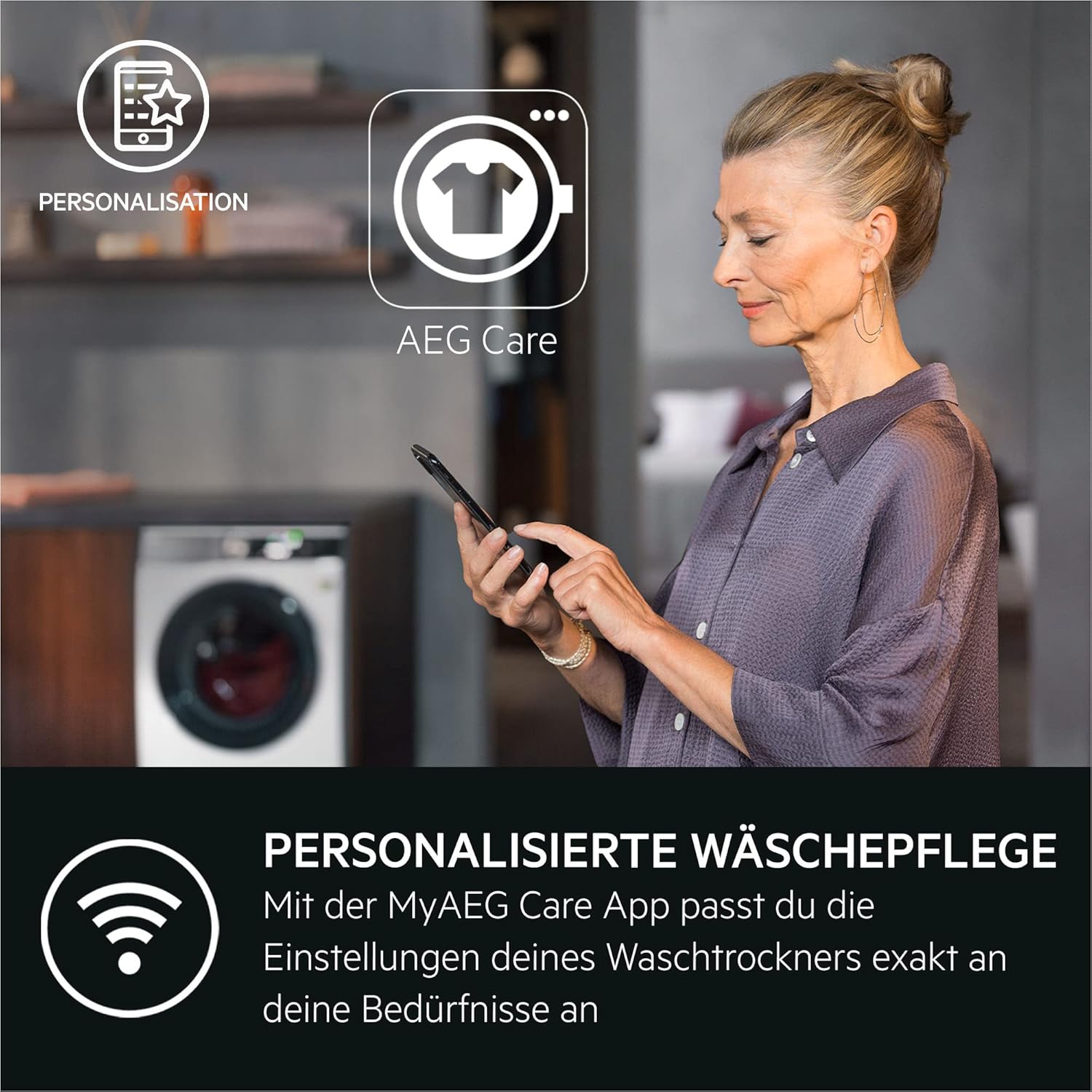 AEG L7WBA60680 Lavasciuga / DualSense - cura delicata / 8 kg lavaggio / 5 kg asciugatura / D / a risparmio energetico / ProSense - regolazione automatica del carico / Funzione aggiungi indumento / ProSteam - funzione vapore rinfrescante / 1600 giri/min