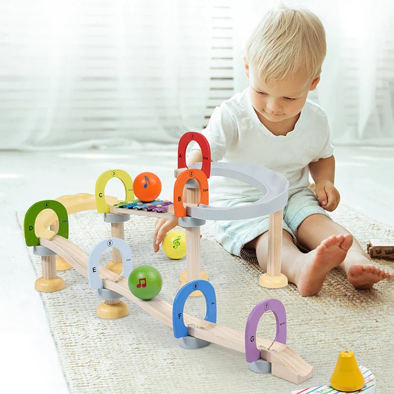 Pista delle biglie musicale - Melodie Montessori - Giocattolo sensoriale