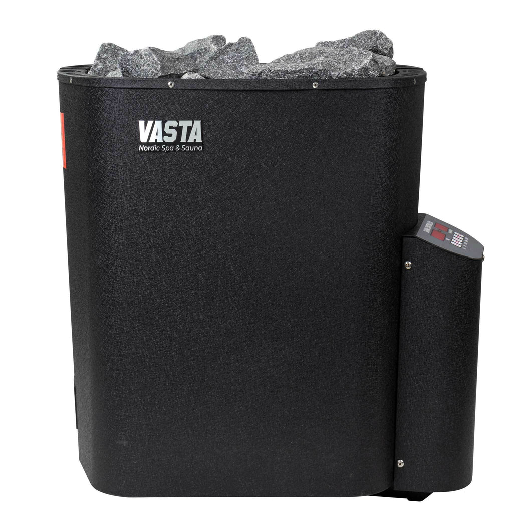 Stufa elettrica per sauna Vasta Blaze 8kW, controllo fisso, 7-12m3, nero