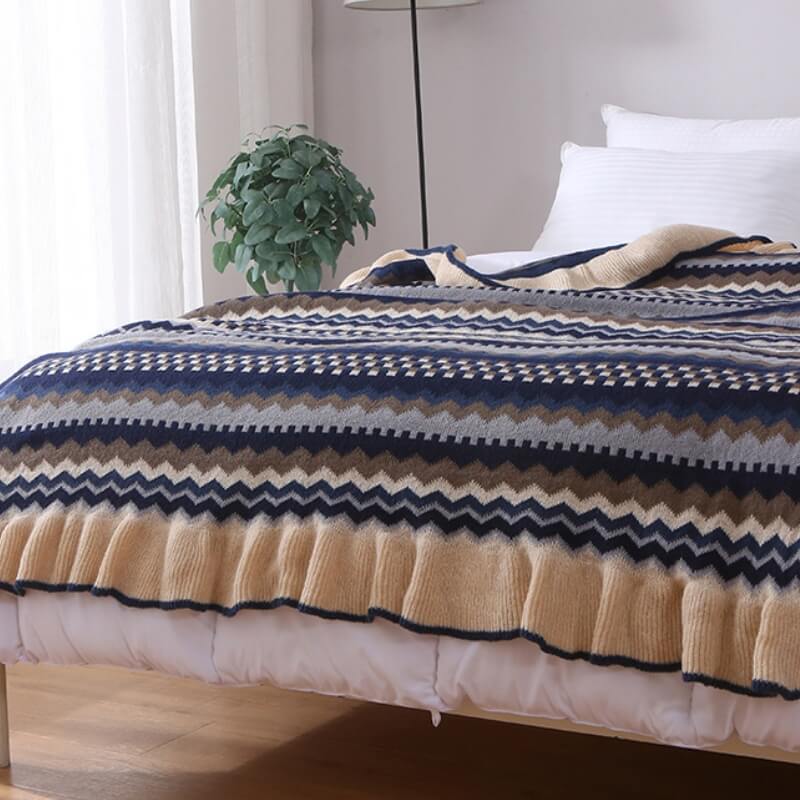 Skandinavische Strickdecke - Vielseitiger berwurf für jedes Zuhause