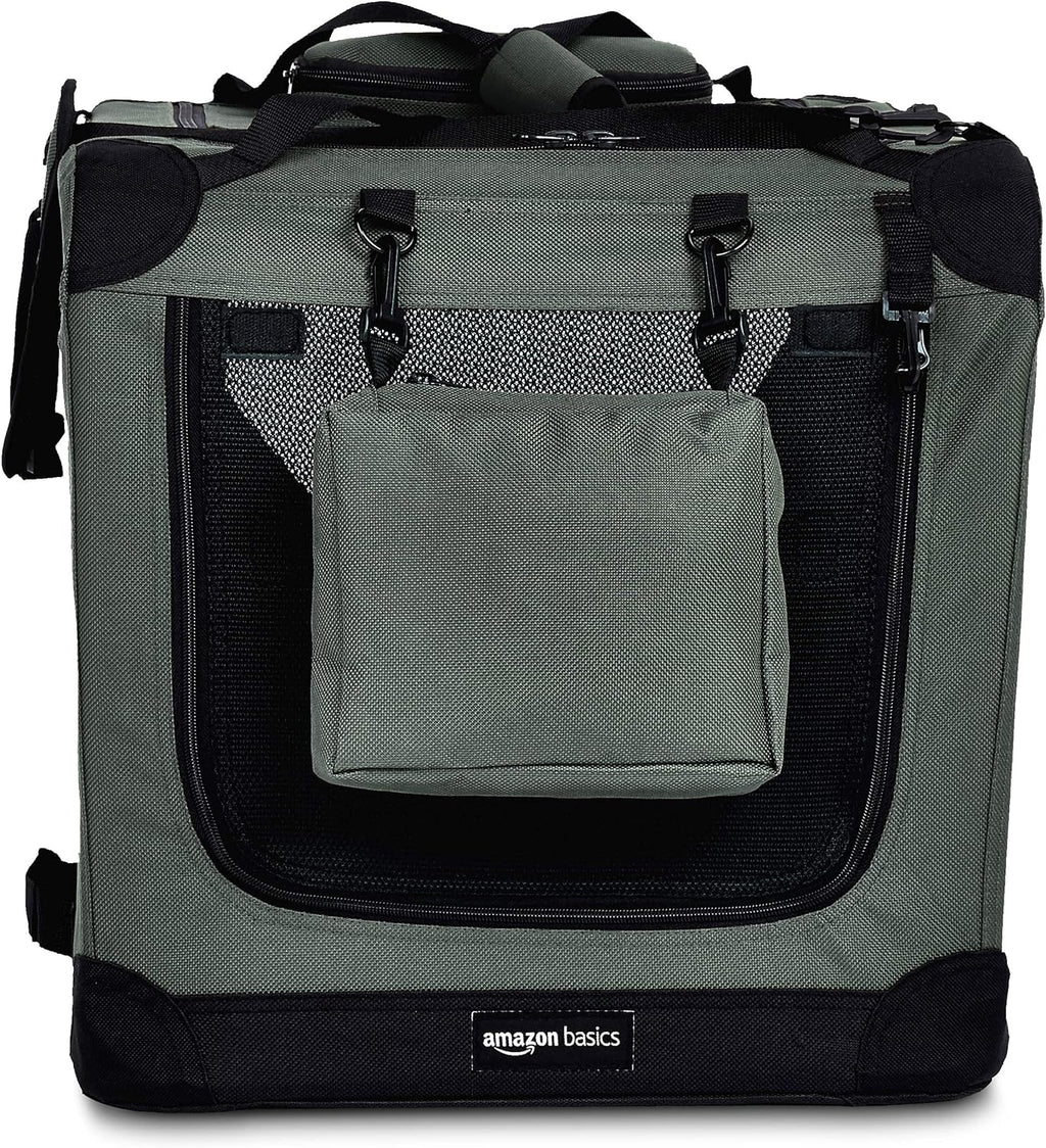 Amazon Basics – Morbida borsa pieghevole per animali domestici, 30 pollici/76,2 cm, grigia