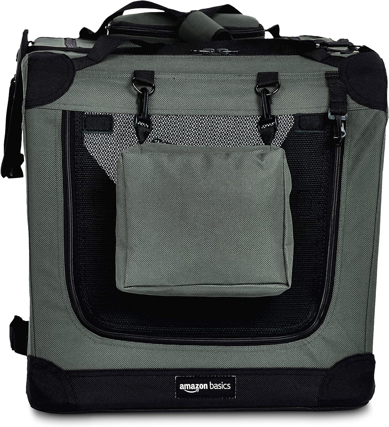 Amazon Basics – Morbida borsa pieghevole per animali domestici, 30 pollici/76,2 cm, grigia
