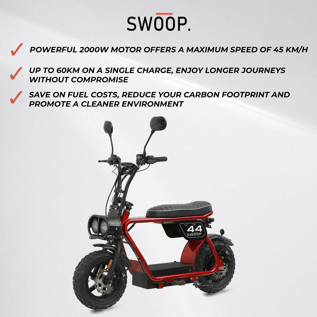 Monopattino elettrico Swoop Turbo 2000W, rosso
