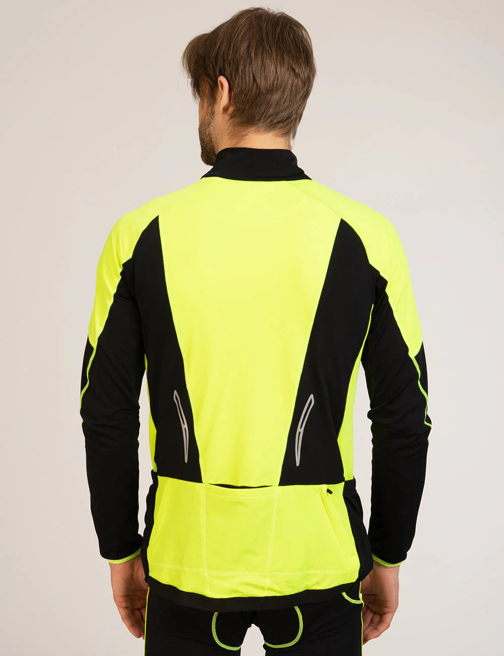 Herren Thermo Fahrradtrikot Pro-T Schwarz-Neon Setprodukt