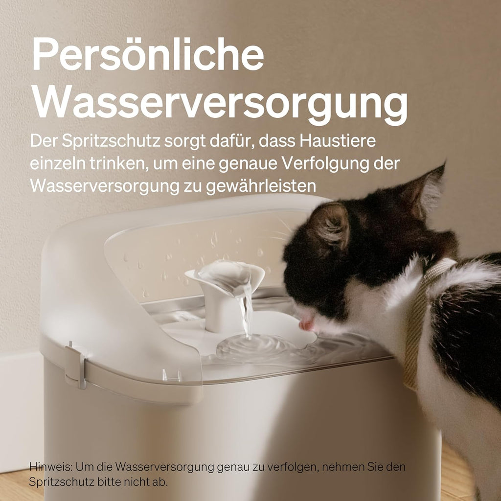 PETLIBRO Katzenbrunnen RFID-Haustieridentifikation Trinkbrunnen für Katze, 3L Dockstream App-Überwachung Katzentrinkbrunnen, Mehrere Haustiere Hydrationsüberwachung, mit Halsband-Tag, 2,4 Ghz Wi-Fi