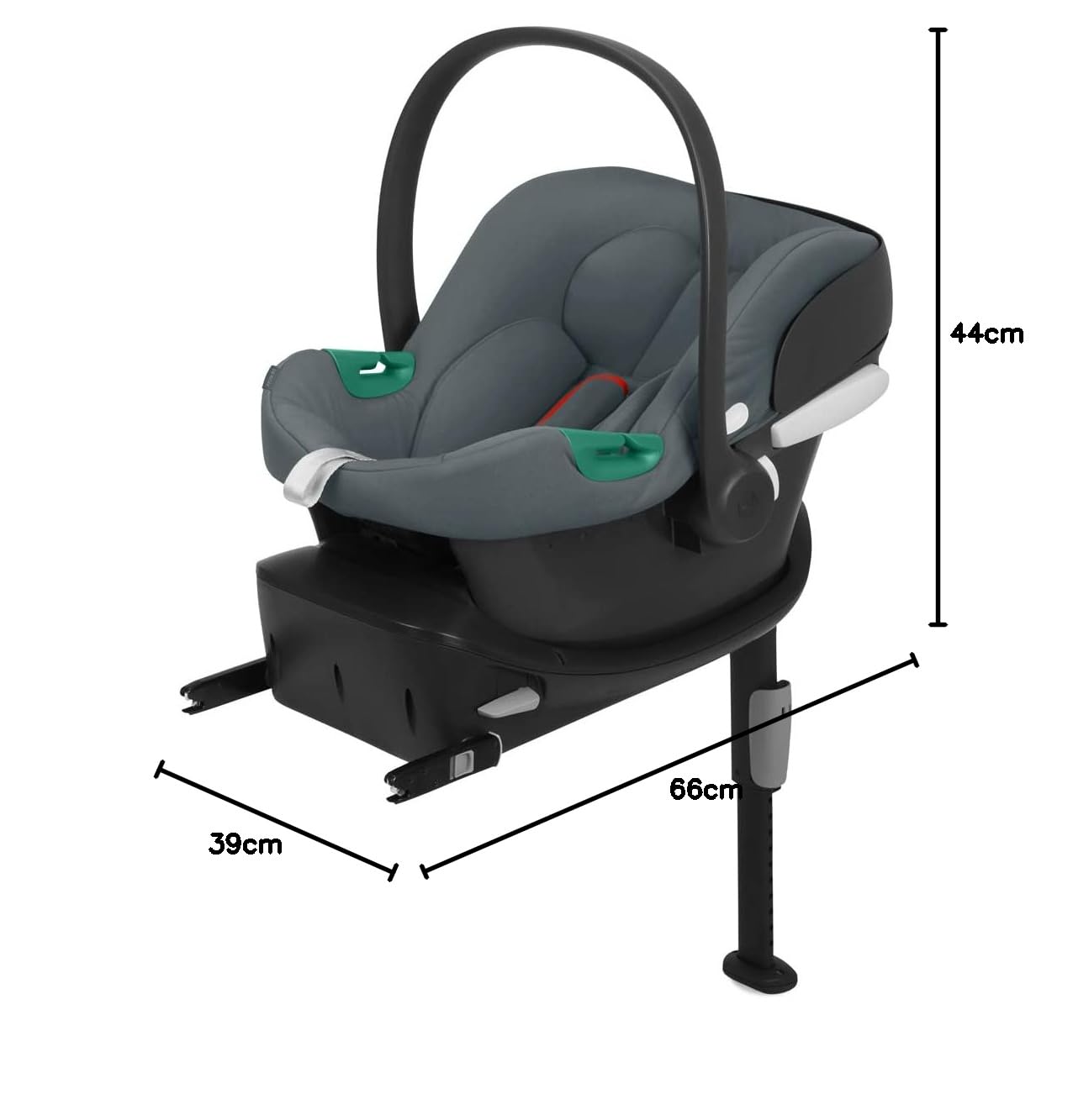 CBX by CYBEX Seggiolino Auto Aton B2 i-Size, Dalla nascita fino a ca. 24 mesi, Max. 13 kg, Inclusivo riduttore neonato, Compatibile con SensorSafe, Rosso