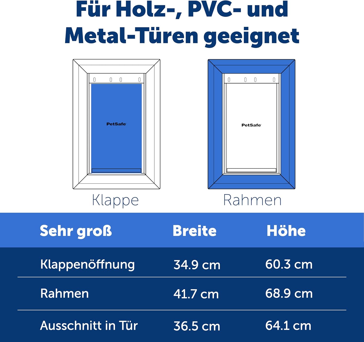 PetSafe Staywell Aluminium Haustiertüre, Energieeffizient und begrenzt Zugluft, Für Haustiere bis zu 100 kg, Gre XL