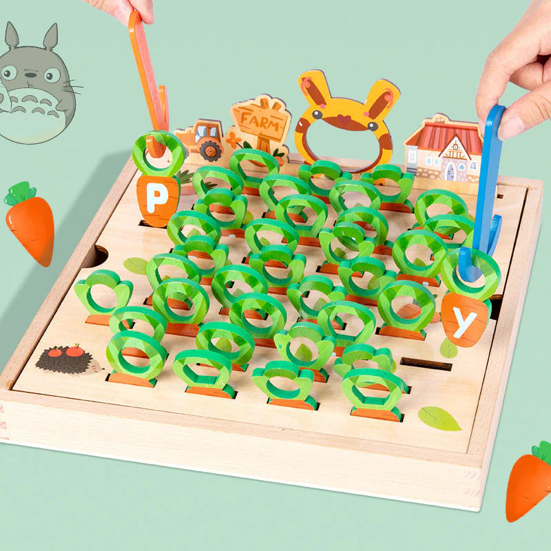 Carrot Pull Game - Lernen mit Buchstaben - Karotten-Brettspiel