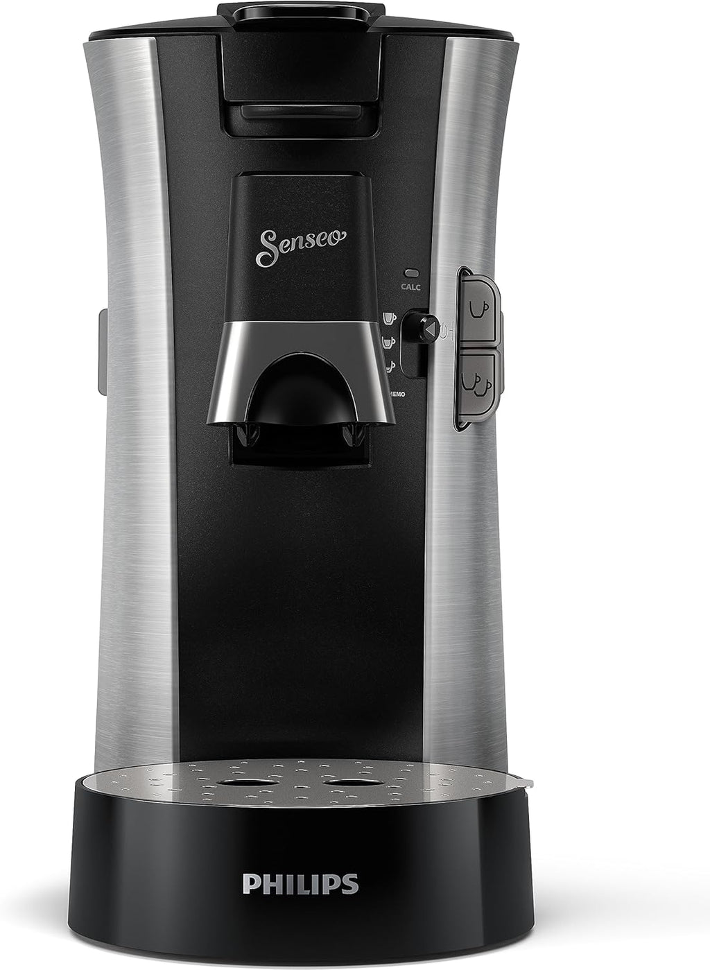 Philips Senseo Select CSA240/20 Macchina da caffè a cialde (selezione intensità Plus, funzione Memo, in plastica riciclata), Nero Eco