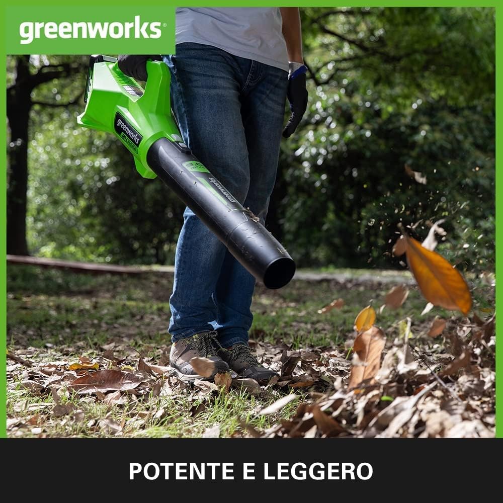 Greenworks 48V (2x24V) Selbstfahrender Akku Rasenmäher für große Flächen bis zu 480m², 46cm Schnittbreite, 55L Sack PLUS zwei 4Ah-Akkus und Doppelladegerät GD24X2LM46SPK4X
