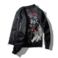Kyler - Dragon Tiger Bestickte Bomberjacke mit Reiverschluss