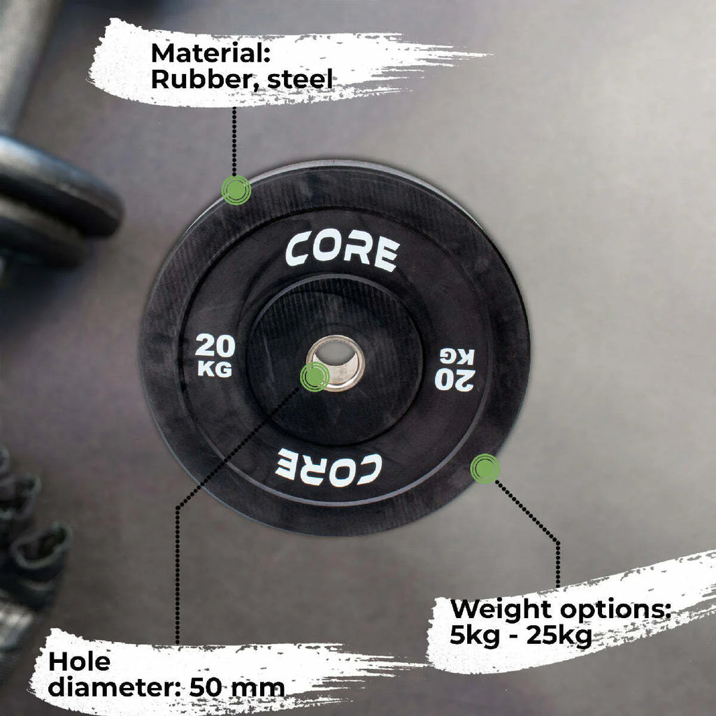 Piastra Bumper Core 50 mm, 5-25 kg